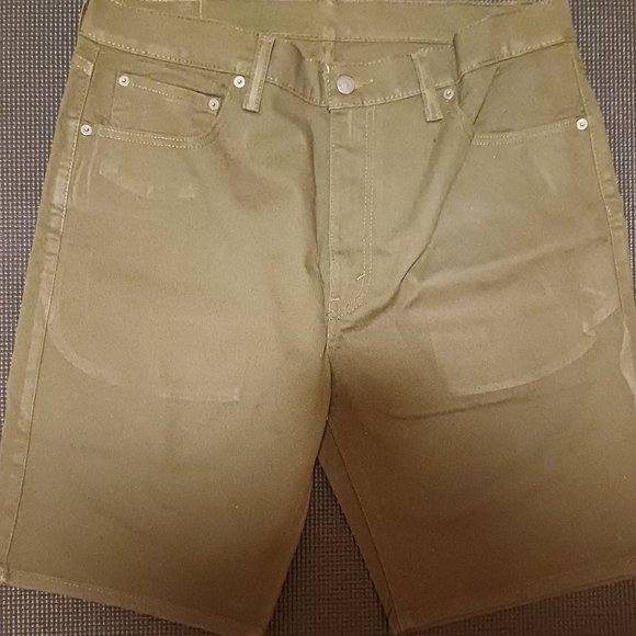 Levi's Strauss Signature Men's 505 Regular Fit Army Green Shorts Size 36 - Picture 2 of 5